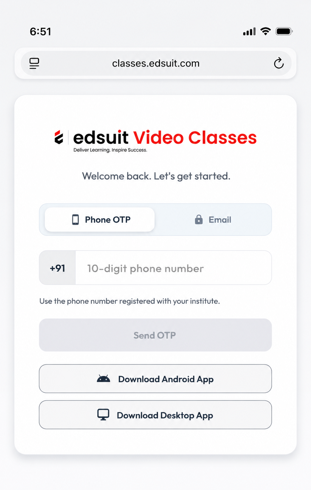 edsuit Video Classes App